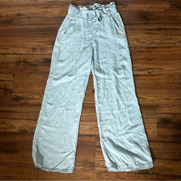 Thread & Supply Sky Blue Relaxed wide leg trousers medium Pants EUC - Picture 1 of 6